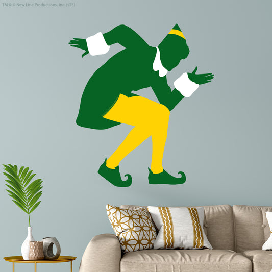 Elf Wall Sticker  –  Buddy The Elf Crouching Christmas Wall Art