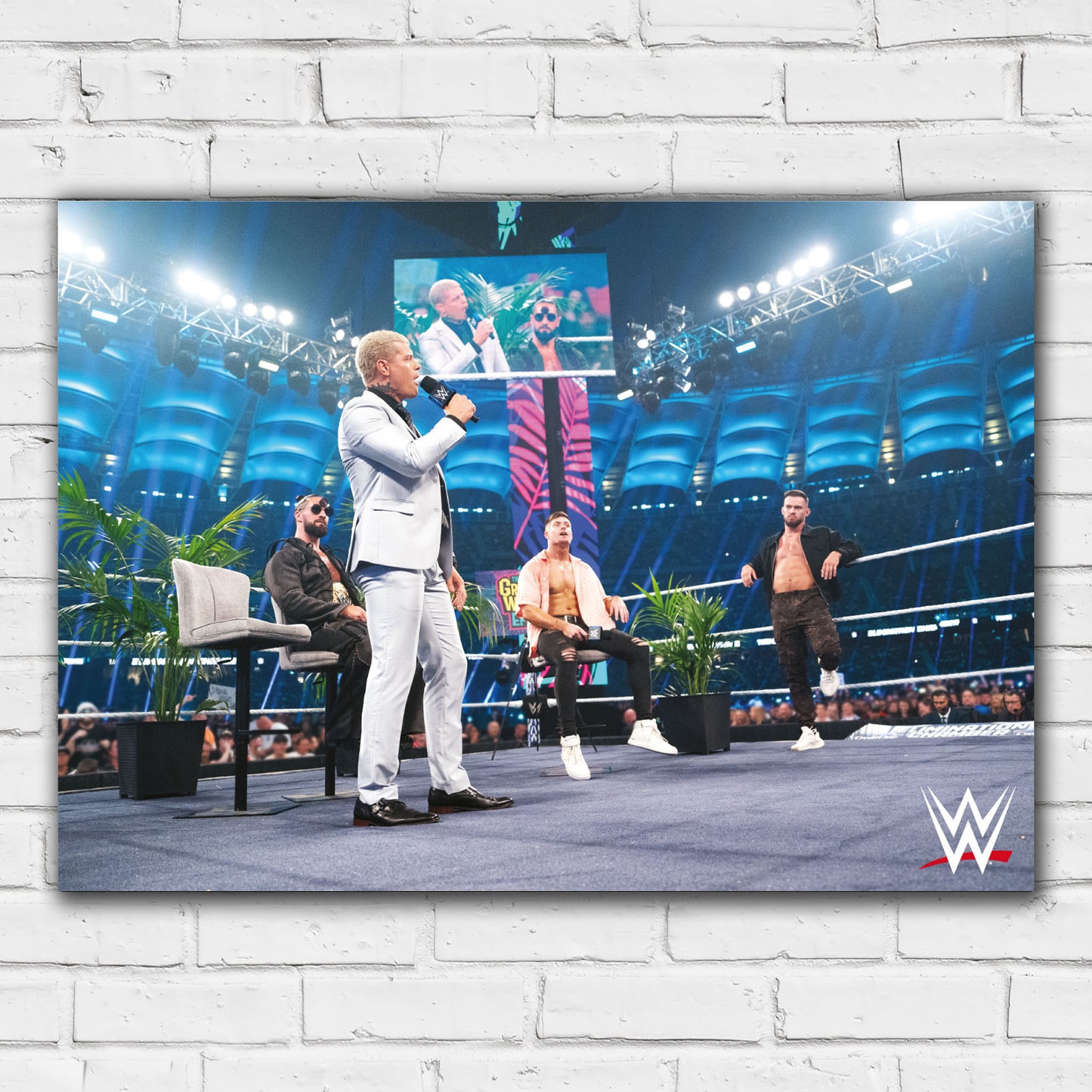 WWE Print - Elimination Chamber Cody Rhodes on Mic Poster Wall Art