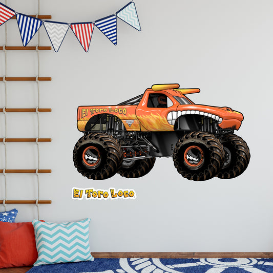 Monster Jam Wall Sticker - El Toro Loco Monster Jam Truck Wall Decal Art
