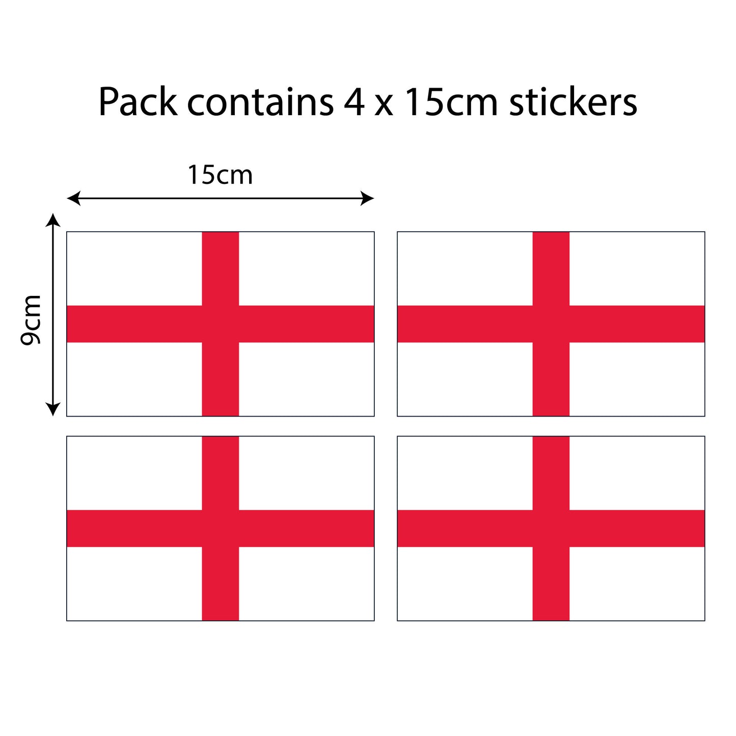 England Flag Car Sticker Pack England Football