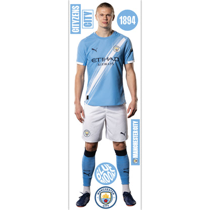 Manchester City FC - Erling Haaland 25/26 Player Wall Sticker + Decal Set