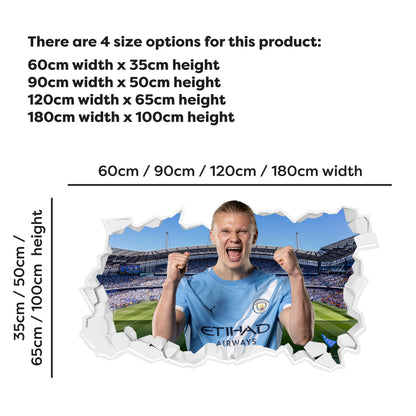 Manchester City Football Club - Haaland 25/26 Broken Wall Sticker