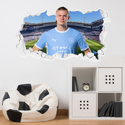 Manchester City Football Club - Haaland 26/27 Broken Wall Sticker