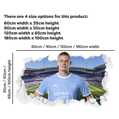 Manchester City Football Club - Haaland 26/27 Broken Wall Sticker
