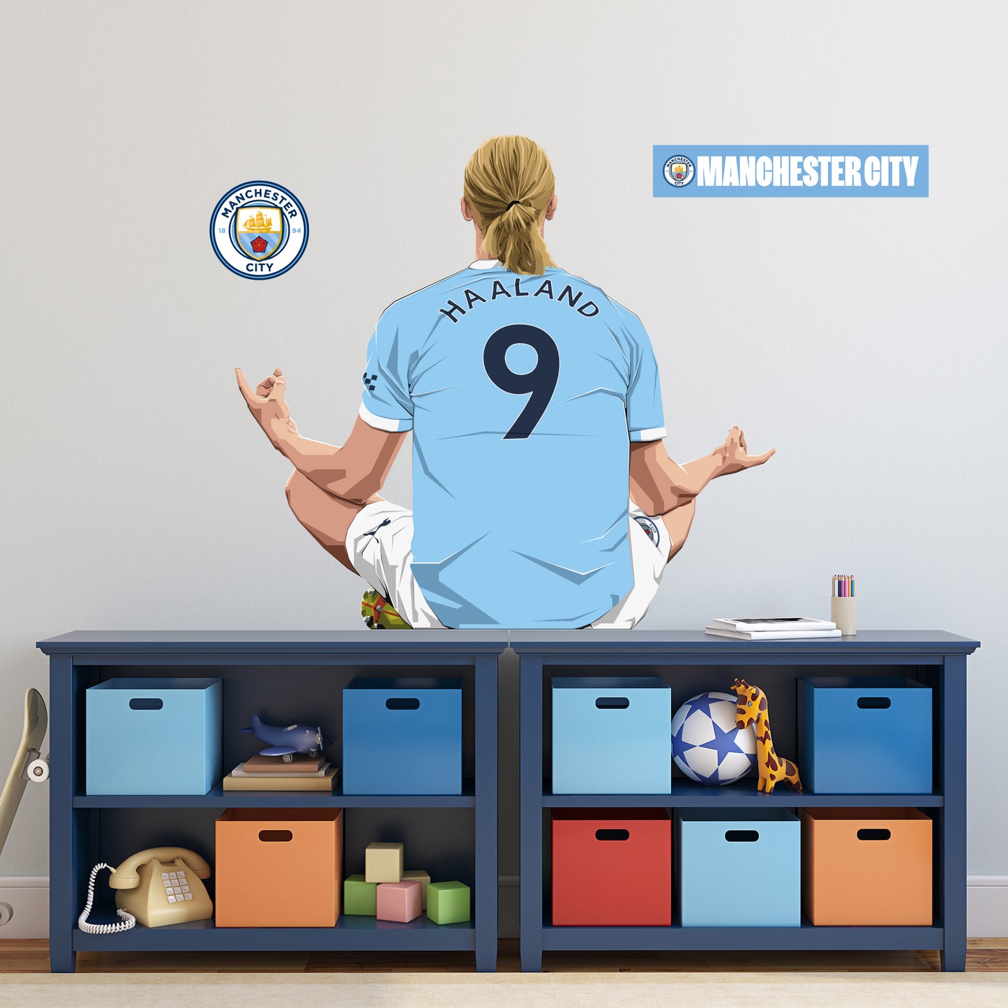 Official Manchester City - Erling Haaland 25-26 Illustration Wall Sticker