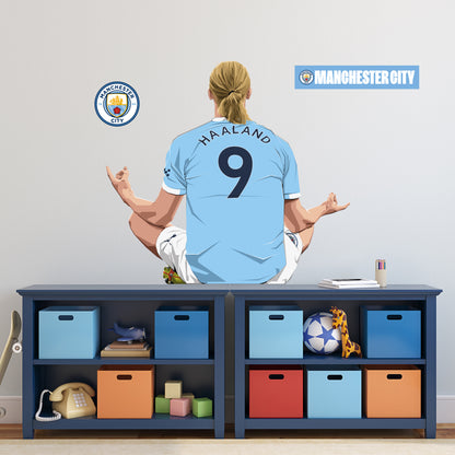 Official Manchester City - Erling Haaland 25-26 Illustration Wall Sticker