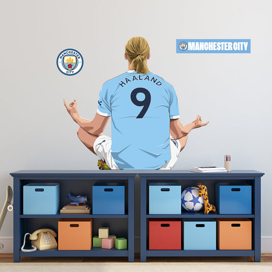 Official Manchester City - Erling Haaland 25-26 Illustration Wall Sticker