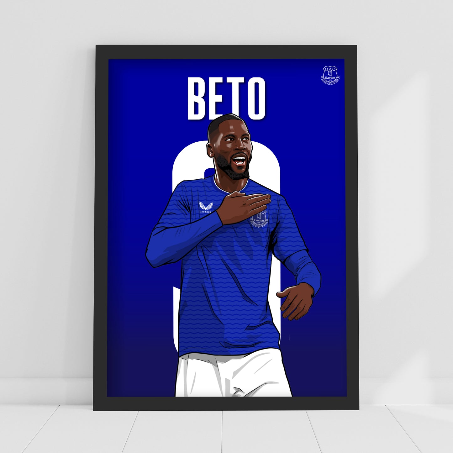 Everton FC Poster - Beto 25/26 Illustration Print Design Football Wall Art