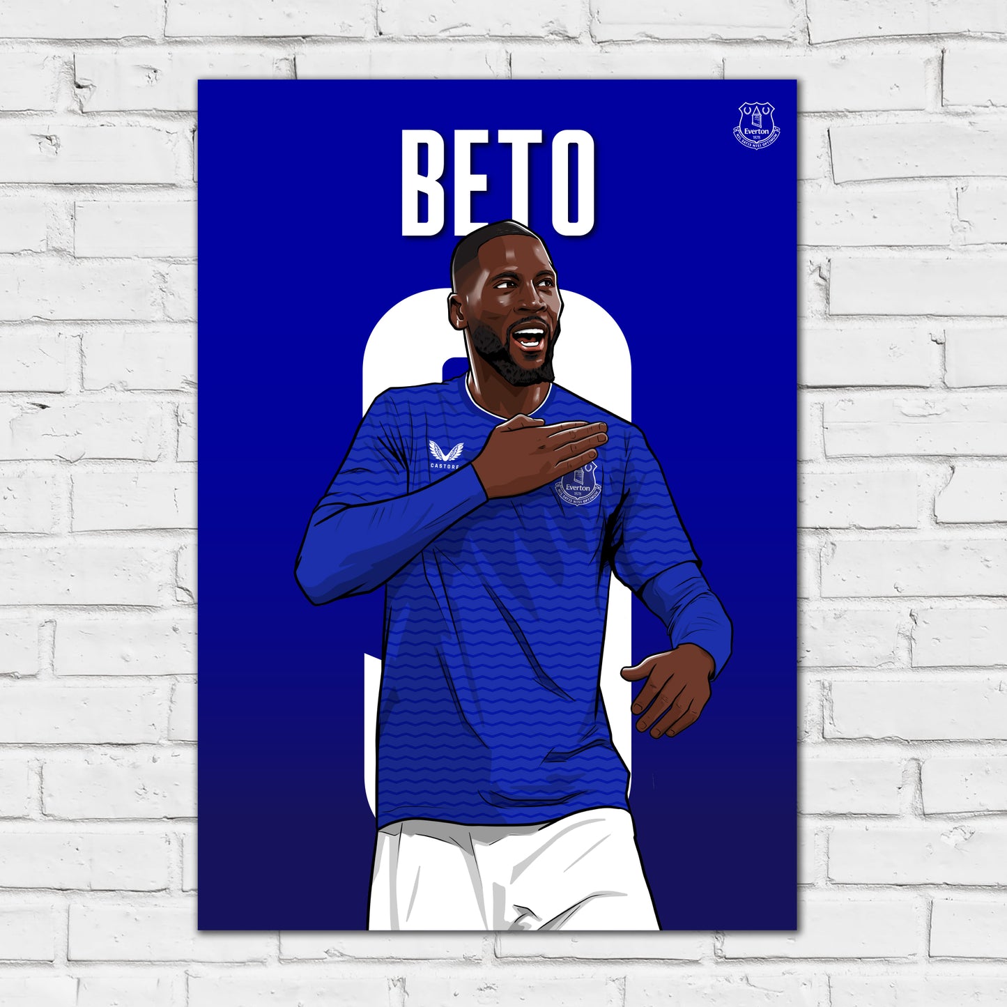 Everton FC Poster - Beto 25/26 Illustration Print Design Football Wall Art