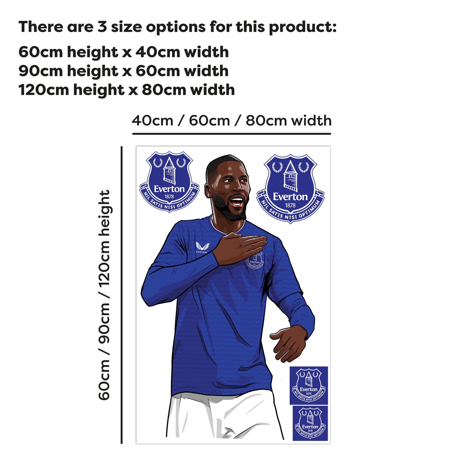Everton Football Club - Beto 25/26 Illustration Wall Sticker