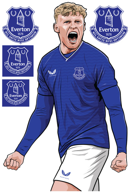 Everton Football Club - Branthwaite 25/26 Illustration Wall Sticker