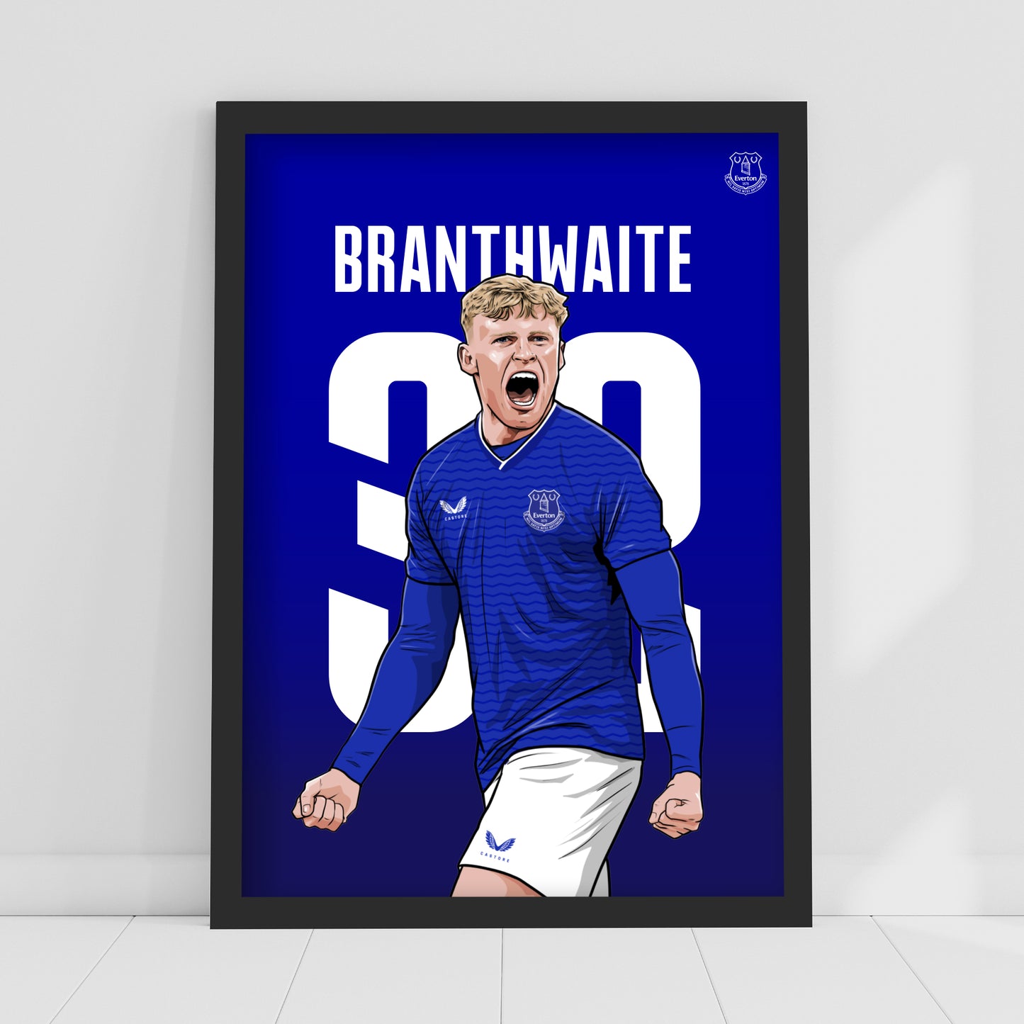 Everton FC Poster - Branthwaite 25/26 Illustration Print Design Football Wall Art