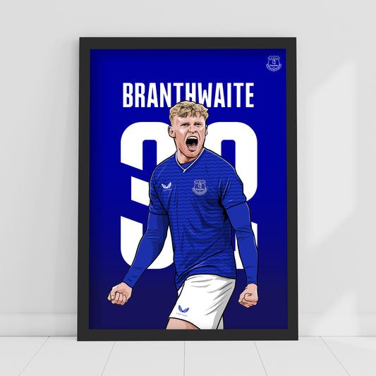 Everton FC Poster - Branthwaite 25/26 Illustration Print Design Football Wall Art