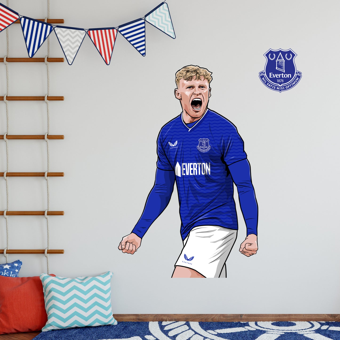 Everton Football Club - Branthwaite 25/26 Illustration Wall Sticker