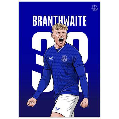 Everton FC Poster - Branthwaite 25/26 Illustration Print Design Football Wall Art