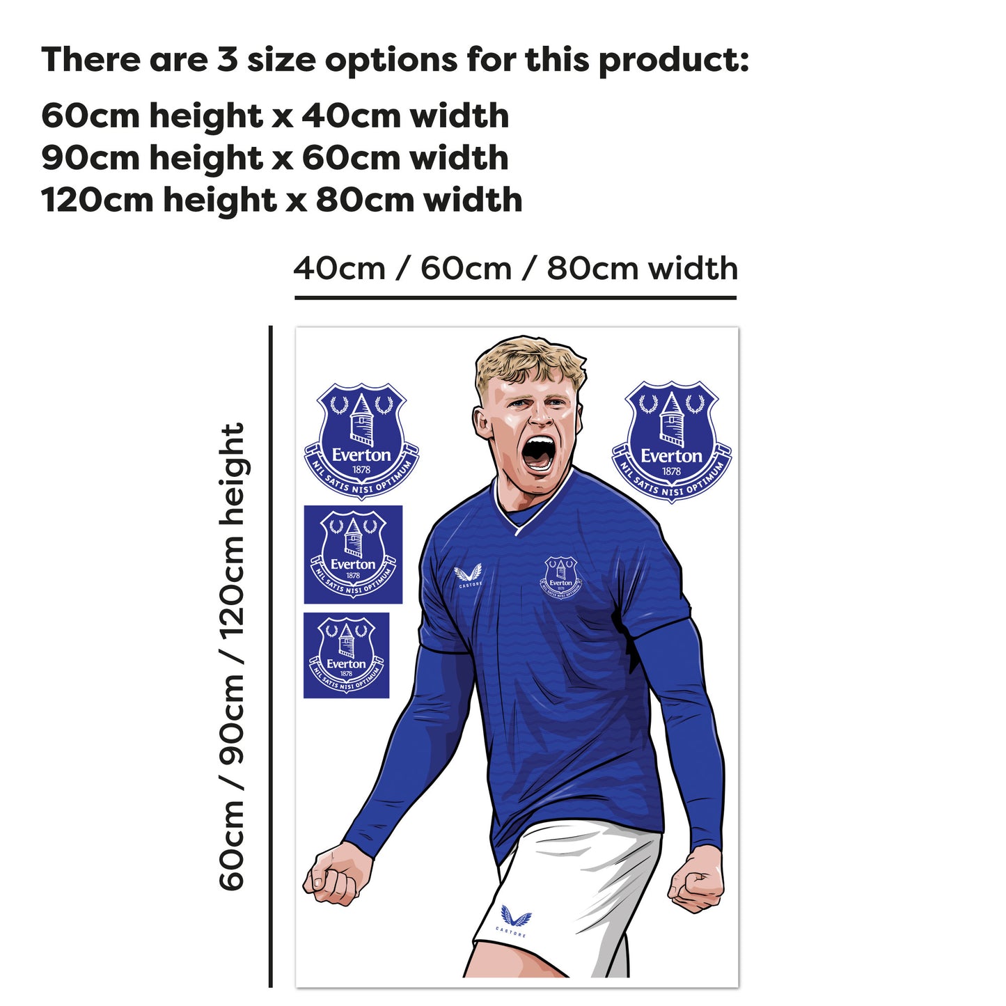 Everton Football Club - Branthwaite 25/26 Illustration Wall Sticker