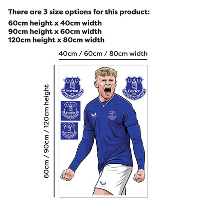 Everton Football Club - Branthwaite 25/26 Illustration Wall Sticker