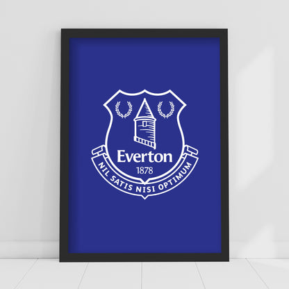Everton FC Poster - Everton Crest Print Design Wall Art