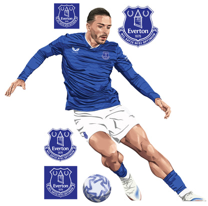 Everton Football Club - Grealish 25/26 Illustration Wall Sticker