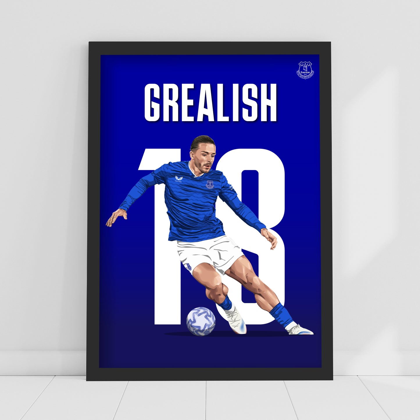 Everton FC Poster - Grealish 25/26 Illustration Print Design Football Wall Art