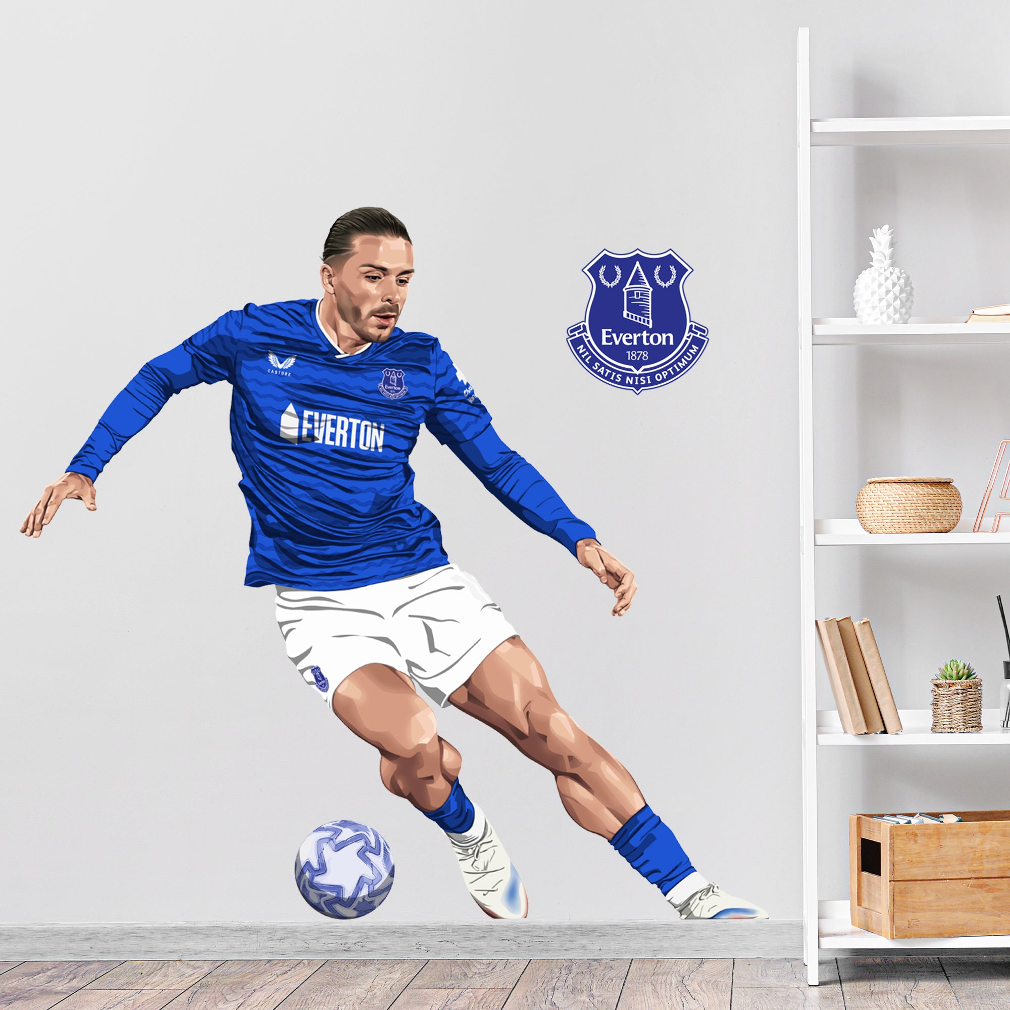 Everton Football Club - Grealish 25/26 Illustration Wall Sticker – www ...