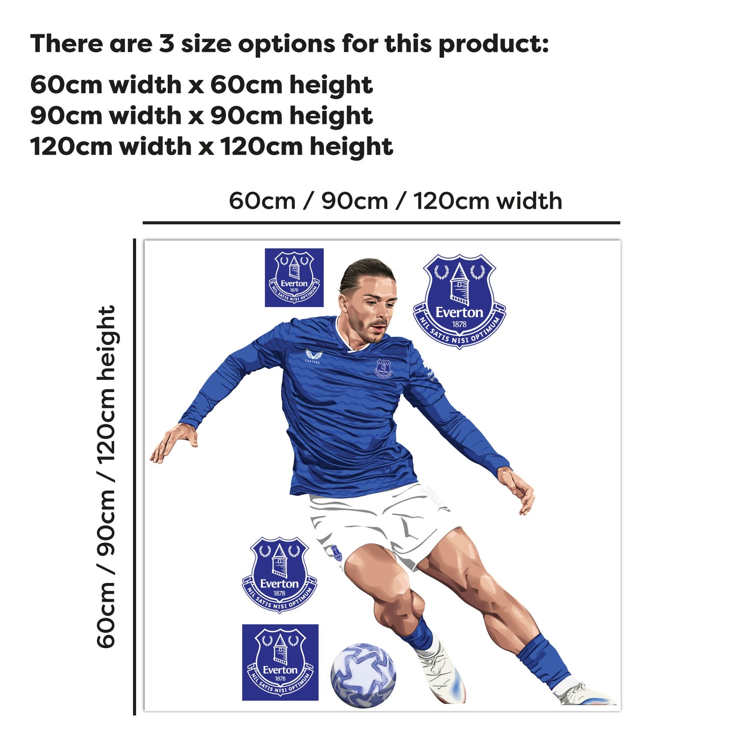 Everton Football Club - Grealish 25/26 Illustration Wall Sticker