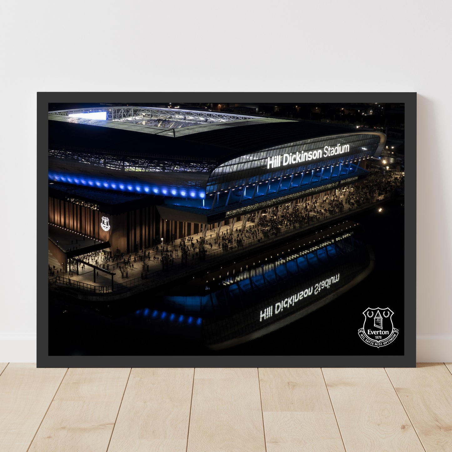 Everton FC Print - Hill Dickinson Stadium Night Time Aerial View Poster