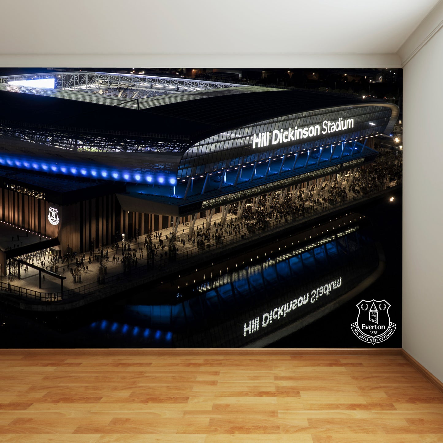 Everton FC - Hill Dickinson Stadium Night Time Aerial View Full Wall Mural