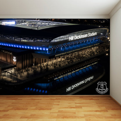 Everton FC - Hill Dickinson Stadium Night Time Aerial View Full Wall Mural