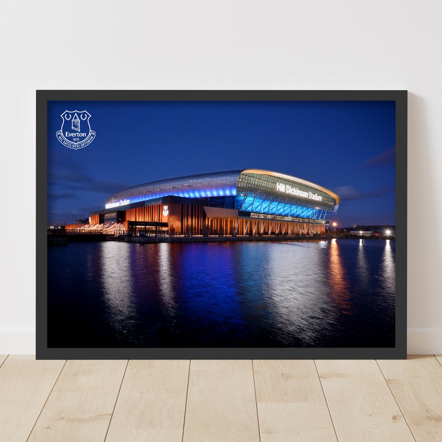 Everton FC Print - Hill Dickinson Stadium Outside Night Time Lights Poster