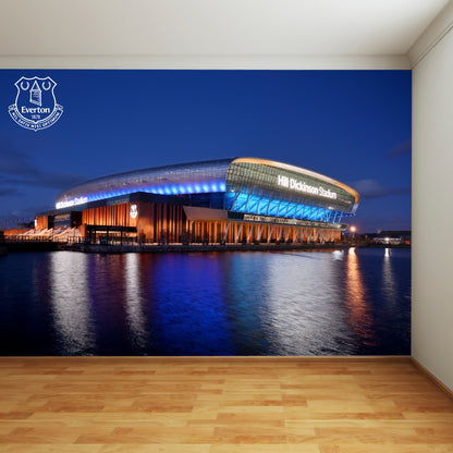 Everton FC - Hill Dickinson Stadium Outside Night Time Lights Full Wall Mural