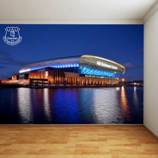 Everton FC - Hill Dickinson Stadium Outside Night Time Lights Full Wall Mural