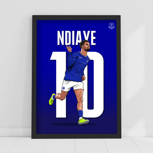 Everton FC Poster - Ndiaye 25/26 Illustration Print Design Football Wall Art