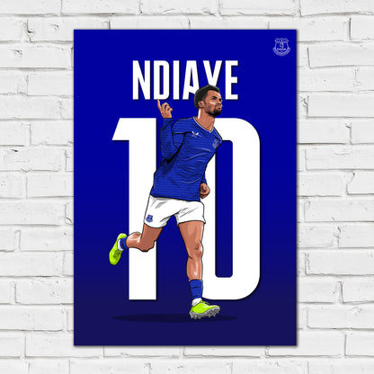 Everton FC Poster - Ndiaye 25/26 Illustration Print Design Football Wall Art
