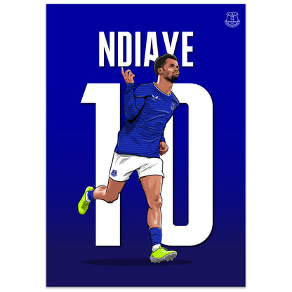 Everton FC Poster - Ndiaye 25/26 Illustration Print Design Football Wall Art