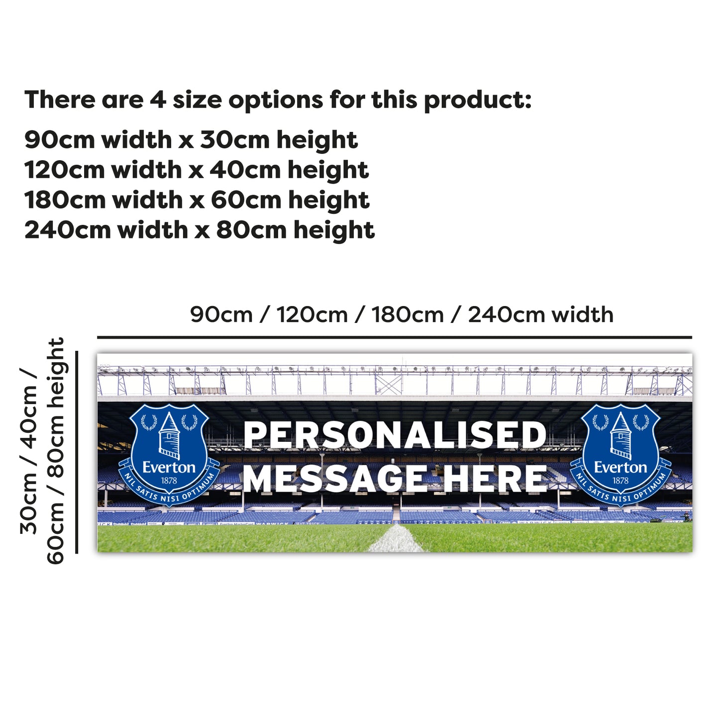 Everton Birthday - Personalised Football Banner Wall Sticker