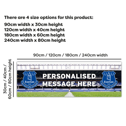 Everton Birthday - Personalised Football Banner Wall Sticker