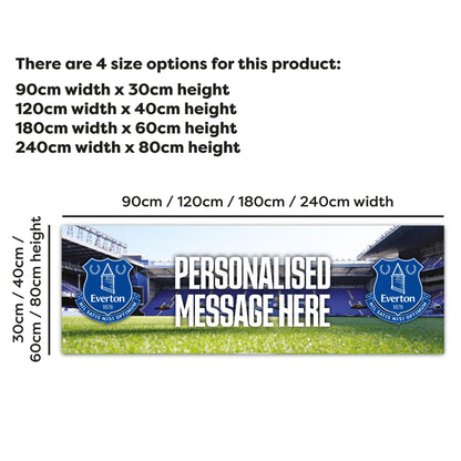 Everton Birthday - Personalised Football Banner Wall Sticker