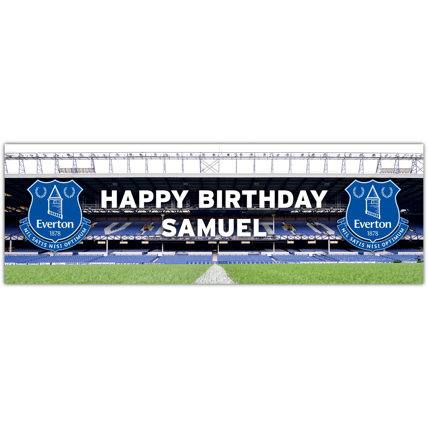 Everton Birthday - Personalised Football Banner Wall Sticker