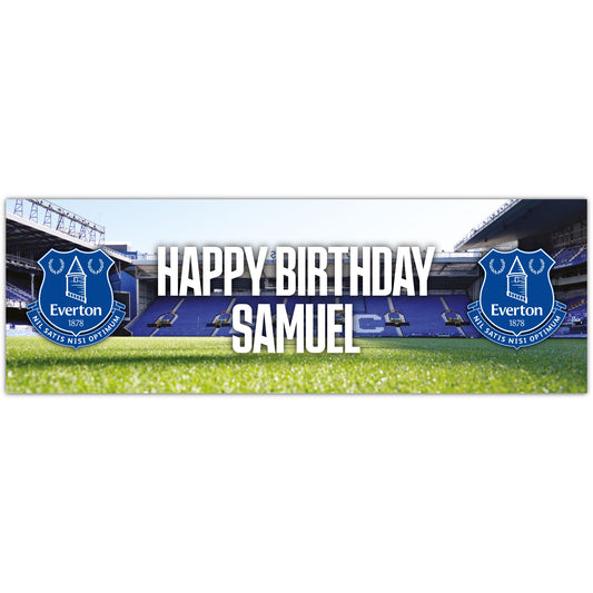 Everton Birthday - Personalised Football Banner Wall Sticker