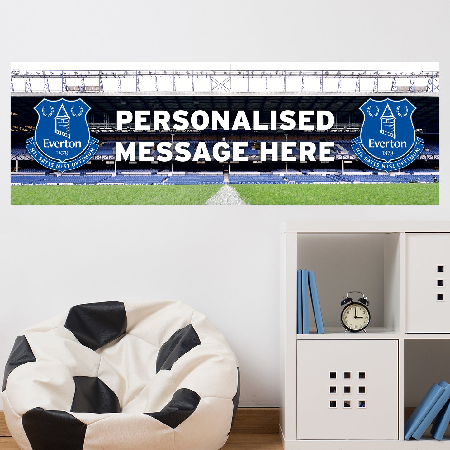 Everton Birthday - Personalised Football Banner Wall Sticker