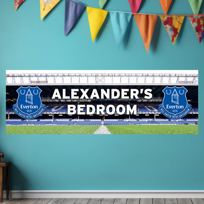 Everton Birthday - Personalised Football Banner Wall Sticker