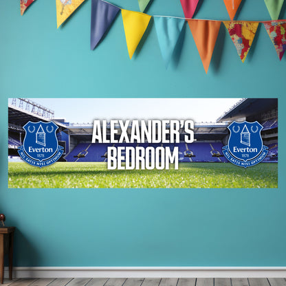 Everton Birthday - Personalised Football Banner Wall Sticker