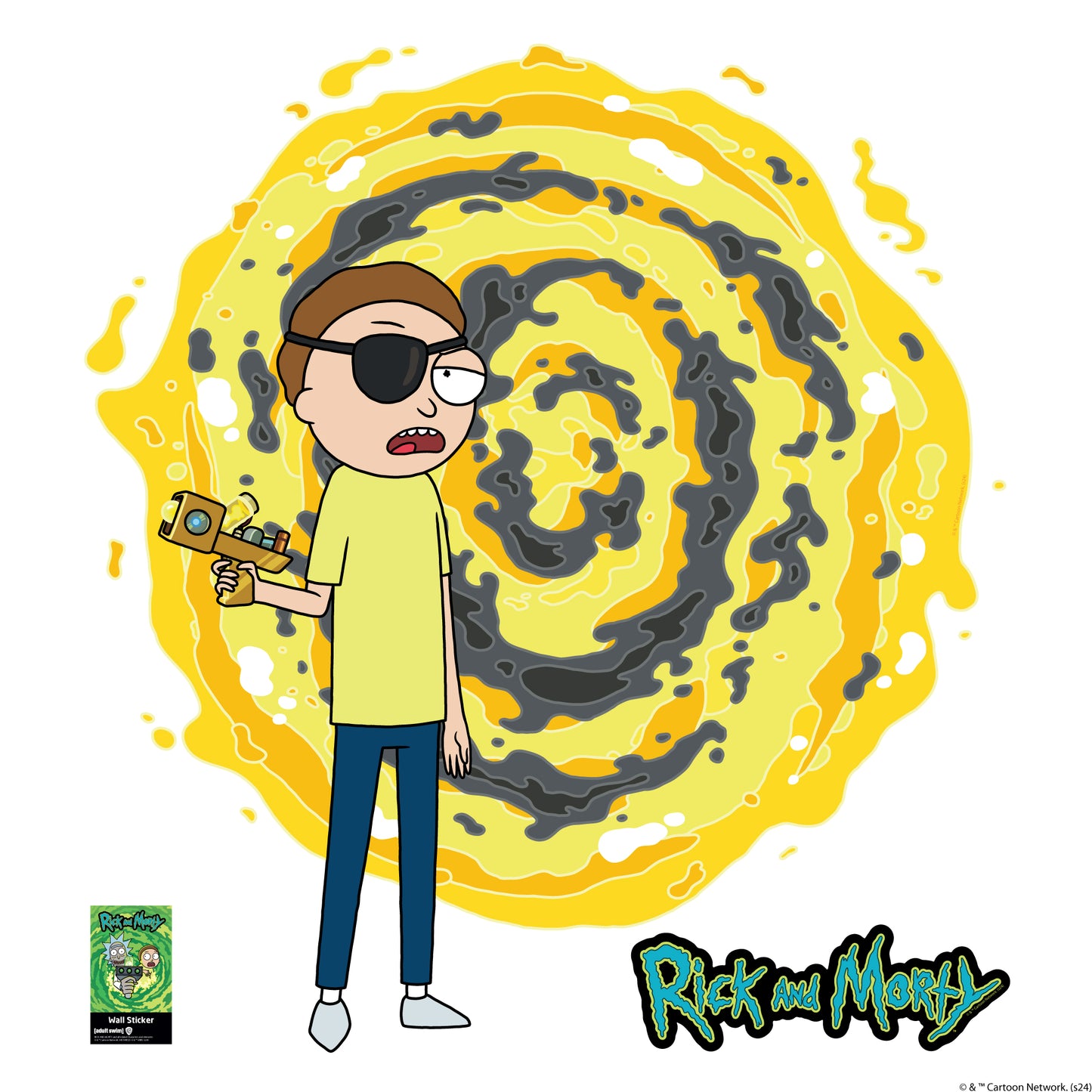 Rick and Morty Wall Sticker – Evil Morty with Portal Wall Decal Art