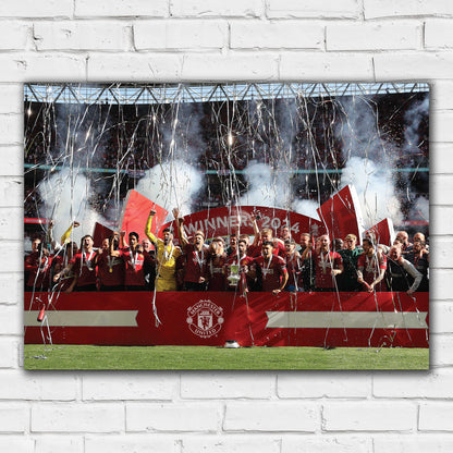 Manchester United FC Print - FA CUP WINNERS Poster Football Wall Art
