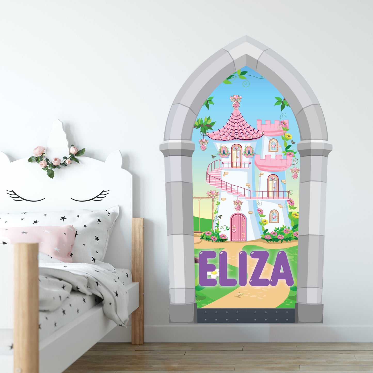 Archway Wall Sticker - Fairy Tale Land Girls Personalised Wall Art