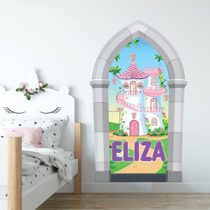 Archway Wall Sticker - Fairy Tale Land Girls Personalised Wall Art