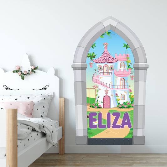 Archway Wall Sticker - Fairy Tale Land Girls Personalised Wall Art