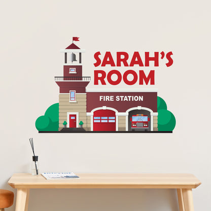 Fire Service Wall Sticker - Fire Station Personalised Wall Art