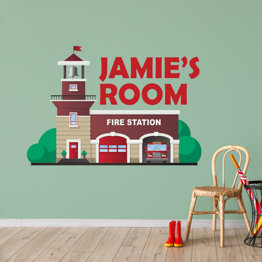 Fire Service Wall Sticker - Fire Station Personalised Wall Art
